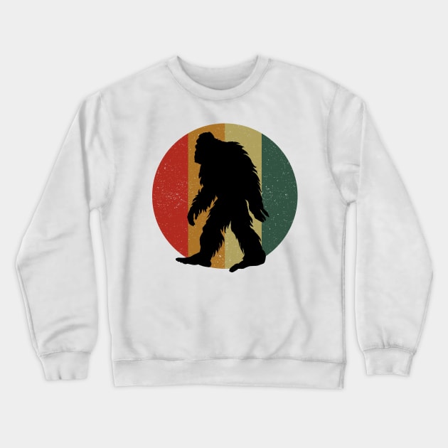 Bigfoot Retro Sunset Crewneck Sweatshirt by Tesszero